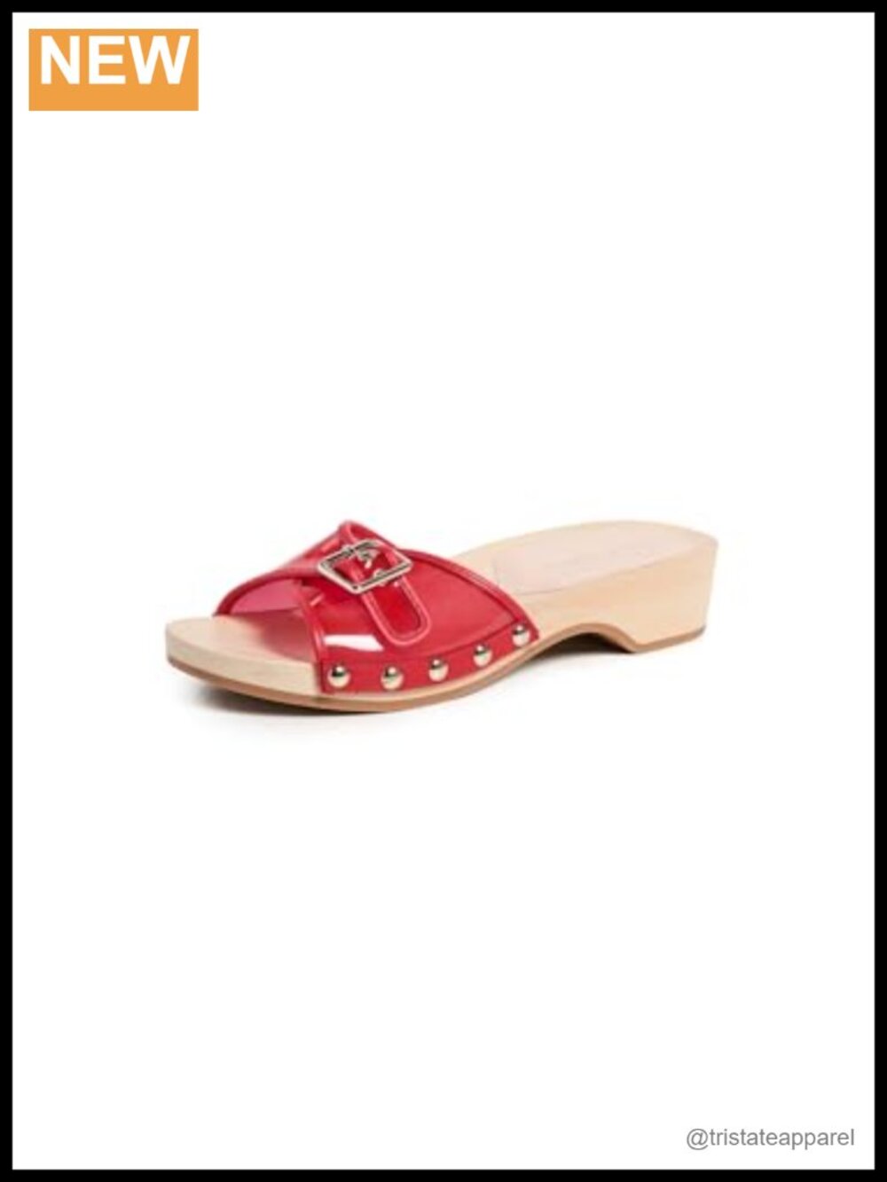 Loeffler Randall Studded Flat Sandals Slide Slip On Open Toe Slingback Casual